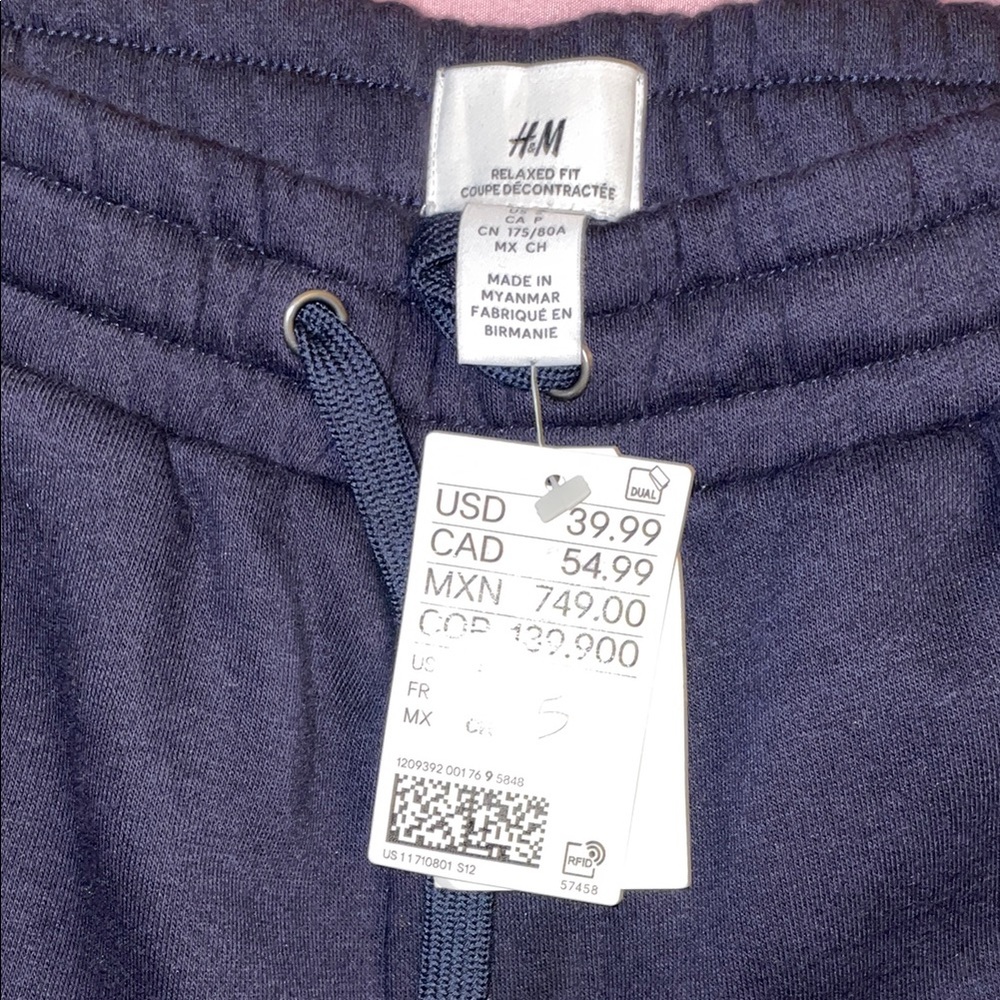H&M Navy Black Sweatpants